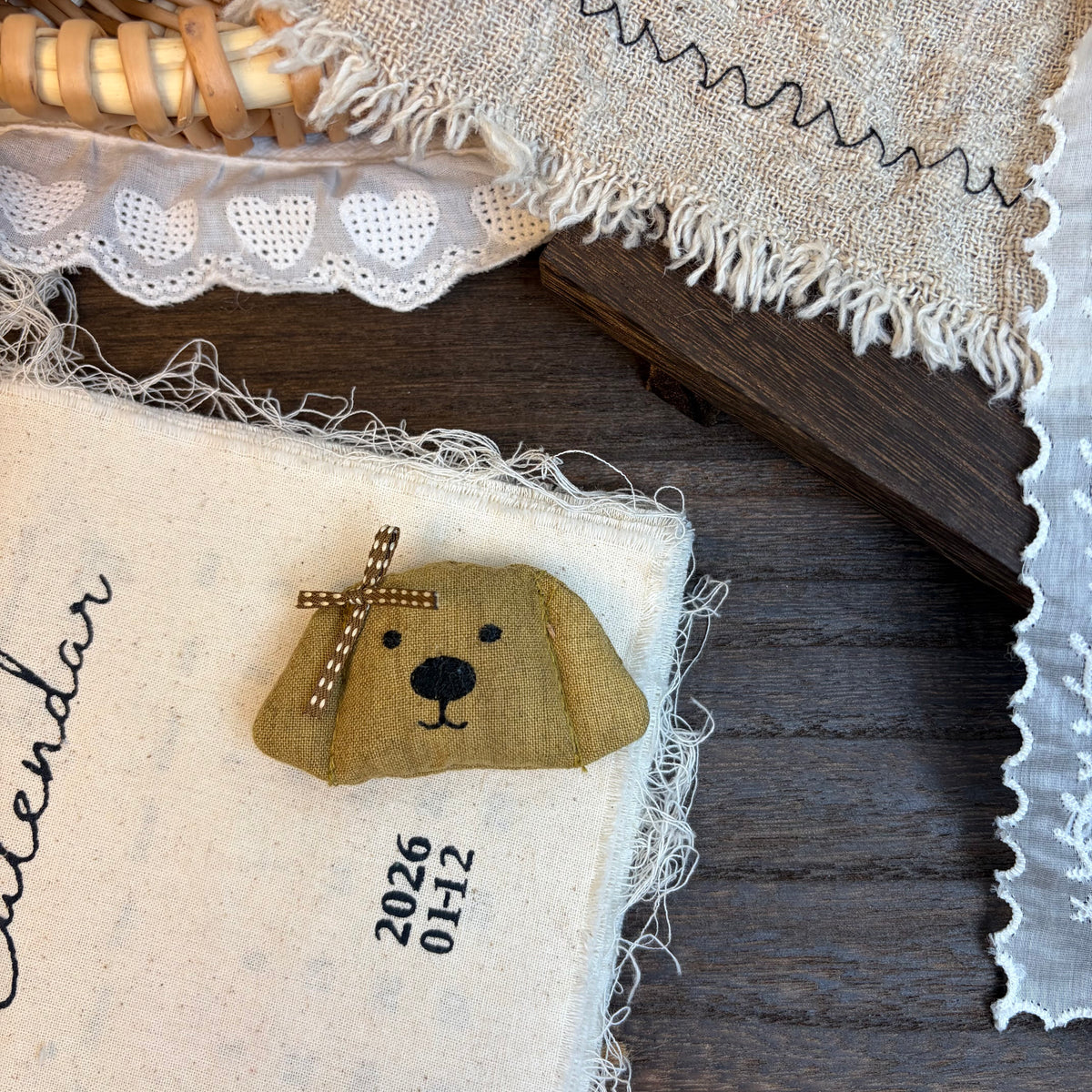 Cute Handmade Fabric Cotton Doll Brooch Pin Accessory