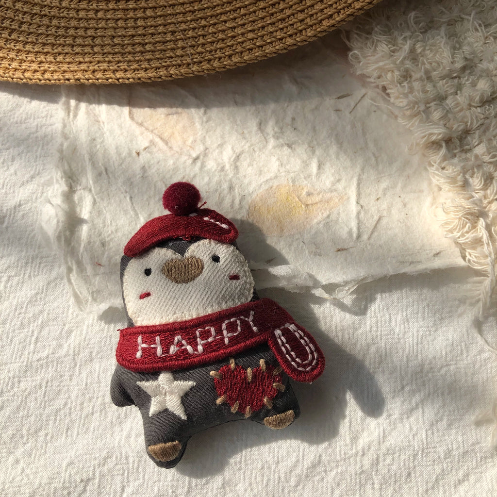 Cute Handmade Fabric Cotton Doll Brooch Pin Accessory