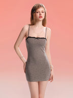Women's Slim-Fit Camisole Nightdress with Waist-Cinching Design