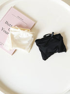 Women's Cross-Back Thong Panties with Bow and Lace Trim