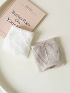 French-Inspired Vintage Panties with Bow Embroidery and Lace Trim