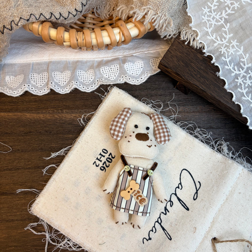Cute Handmade Fabric Cotton Doll Brooch Pin Accessory