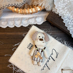 Cute Handmade Fabric Cotton Doll Brooch Pin Accessory