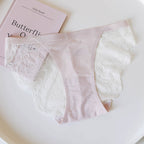 French-Inspired Vintage Low Waist Panties with Lace Trim