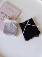Sweet Mesh Panties with Bow Detail and Lace Trim