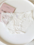 Polka Dot Mesh Satin Panties with Bow and Lace Trim