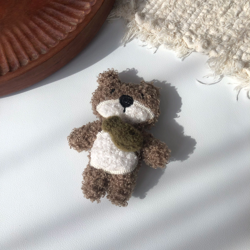 Cute Handmade Fabric Cotton Doll Brooch Pin Accessory