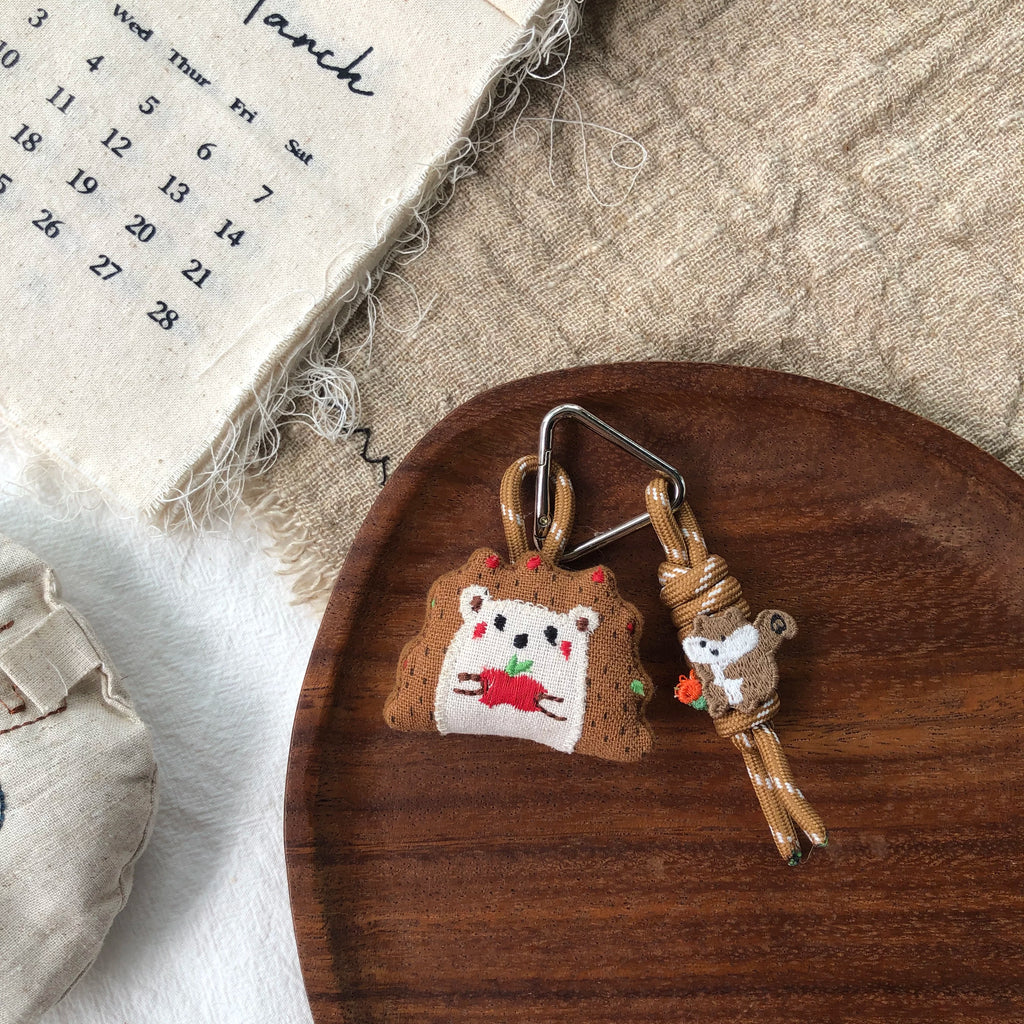 Cute Handmade Fabric Forest Mushroom Plant Bag Pendant Accessory