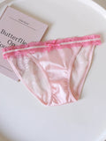 French-Inspired Vintage Panties with Bow and Lace Trim