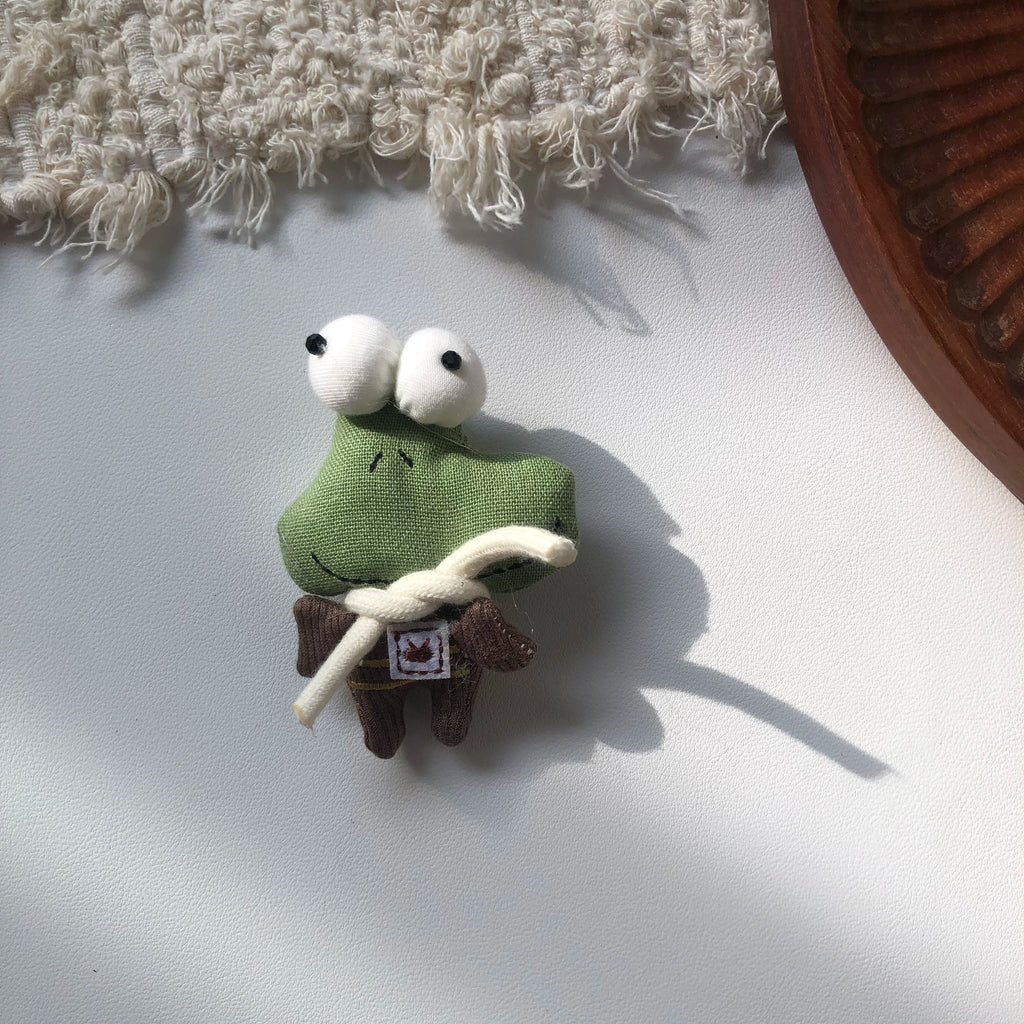 Cute Handmade Fabric Cotton Doll Brooch Pin Accessory