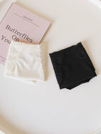 Seamless Ice Silk Panties with Lace Stitching and Pure Cotton Crotch