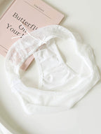 French-Inspired Vintage Panties with Bow Embroidery and Lace Trim