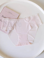 Seamless Lace Silk Panties with Delicate Trim