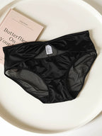 French-Inspired Vintage Panties with Bow Cutout and Lace Trim