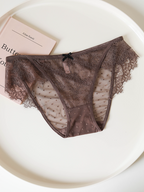 French-Inspired Vintage Panties with Bow and Lace Trim