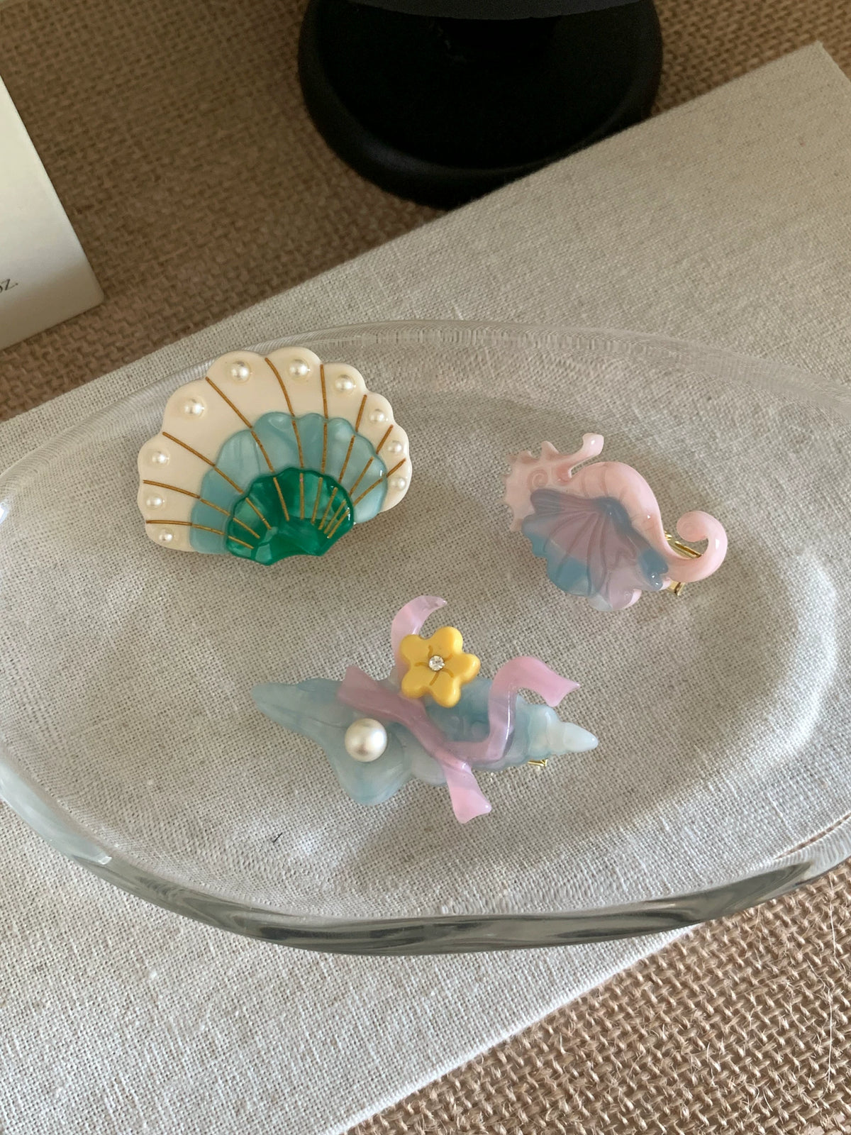 Cute Ocean Seashell Acetate Hair Clip Accessory
