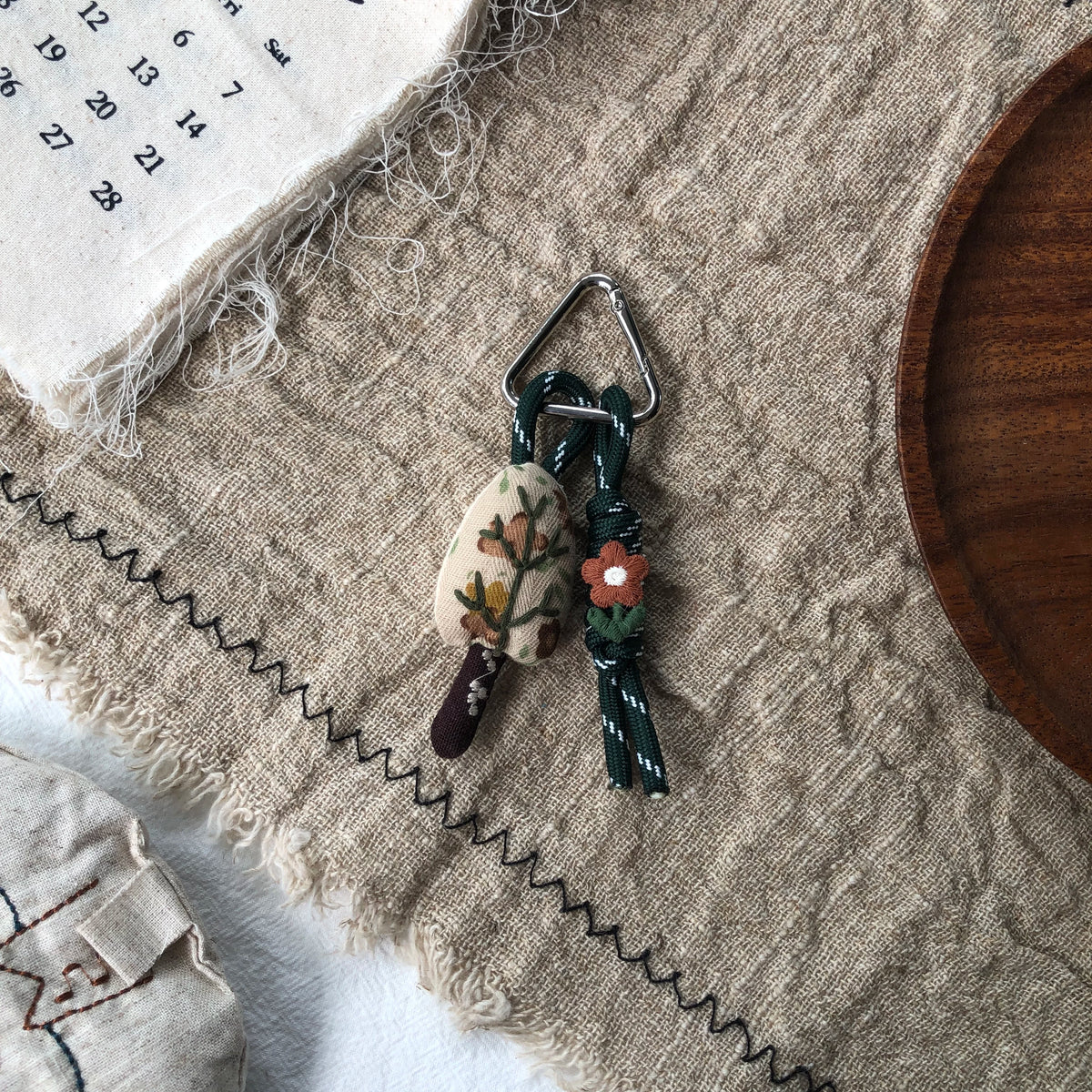 Cute Handmade Fabric Forest Mushroom Plant Bag Pendant Accessory