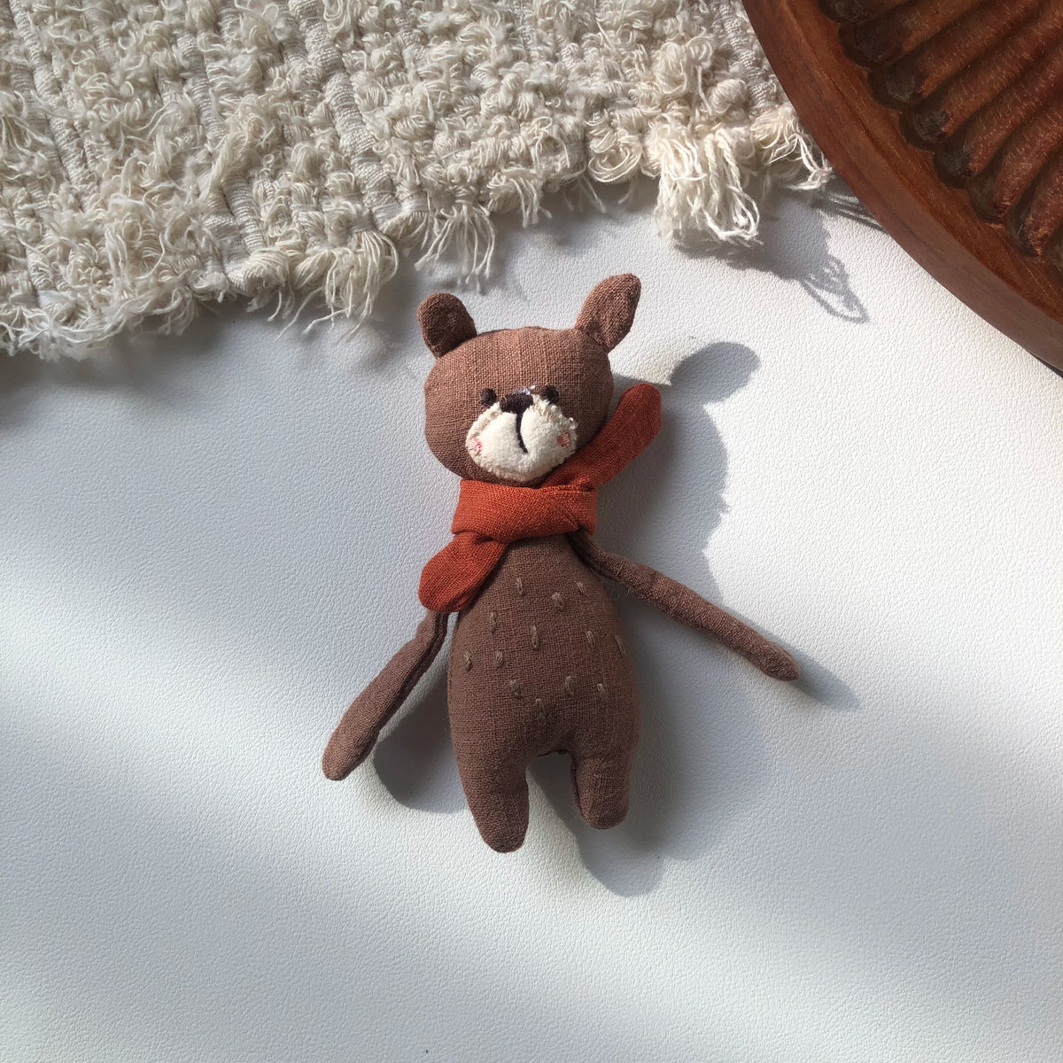 Cute Handmade Fabric Cotton Doll Brooch Pin Accessory