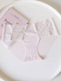 Seamless Ice Silk Panties with Lace Stitching and Pure Cotton Crotch