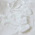 French-Inspired Vintage Low-Waist Triangle Hollow Bow Lace Panties