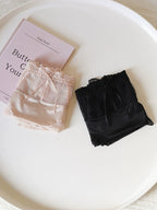 French-Inspired Luxury Silky Satin Panties with Bow and Lace Trim