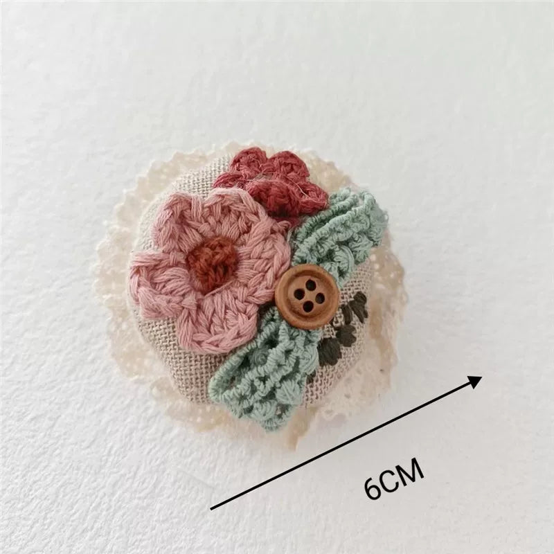 Cute Retro Cloth Embroidered Brooch Pin Accessory