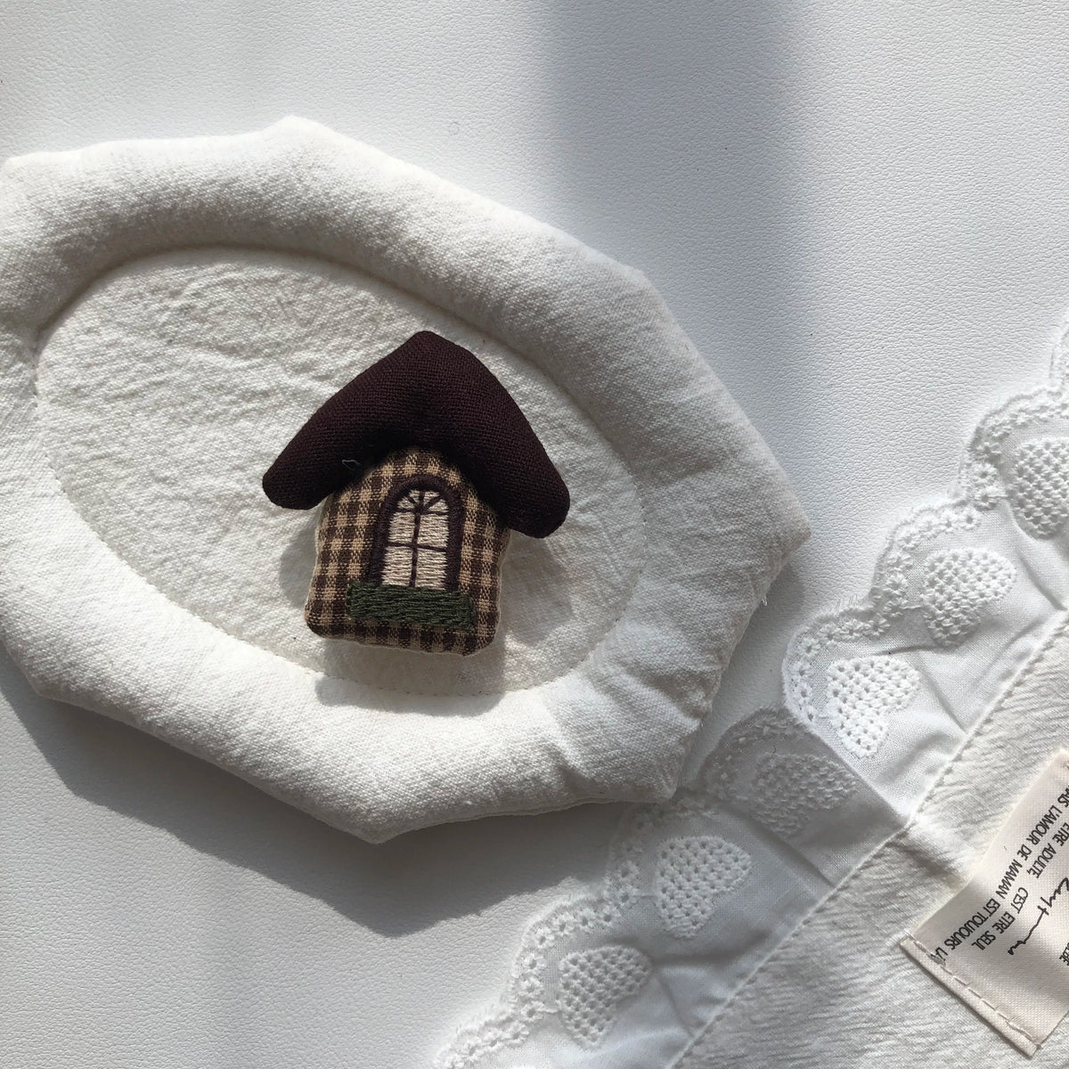 Cute Handmade Fabric Cotton Doll Brooch Pin Accessory