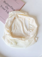 Luxurious Mid-Waist Transparent Mesh Panties with Lace Trim and Cotton Crotch