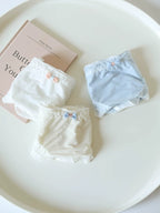Sweet Ice Silk Panties with Bow Detail and Pure Cotton Crotch