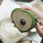 Cute Handmade Cowhide Leather Purse Pendant Accessory