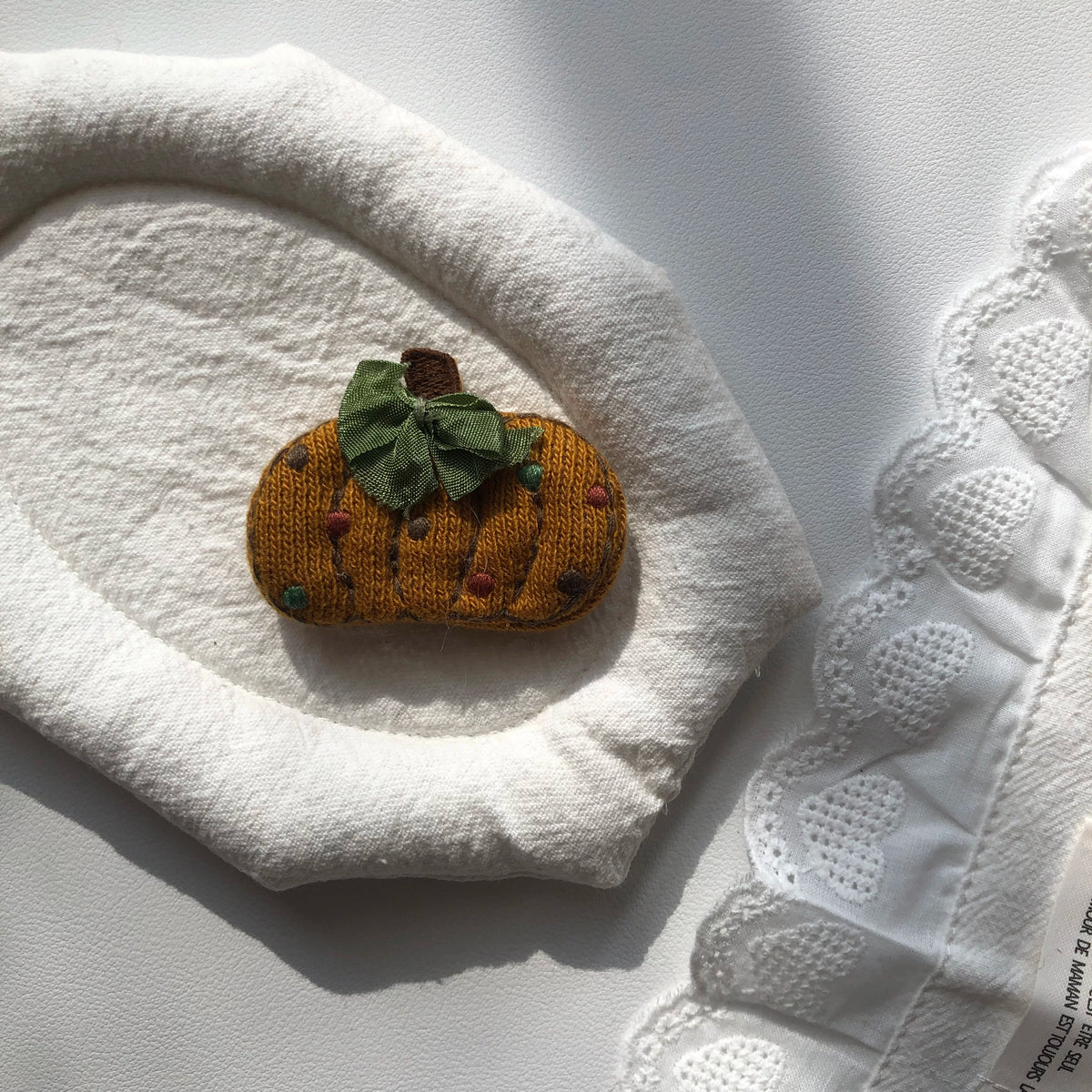 Cute Handmade Fabric Cotton Doll Brooch Pin Accessory