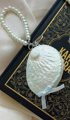 Cute Vintage Ballet Pearl White Abalone Bag Charm Accessory