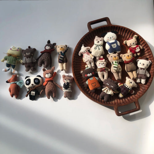 Cute Handmade Fabric Cotton Doll Brooch Pin Accessory