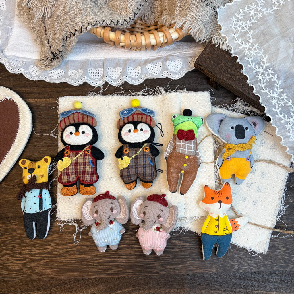 Cute Handmade Fabric Cotton Doll Brooch Pin Accessory