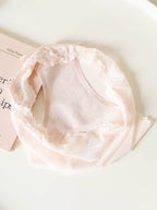 French-Style Satin Seamless Panties with Lace Trim