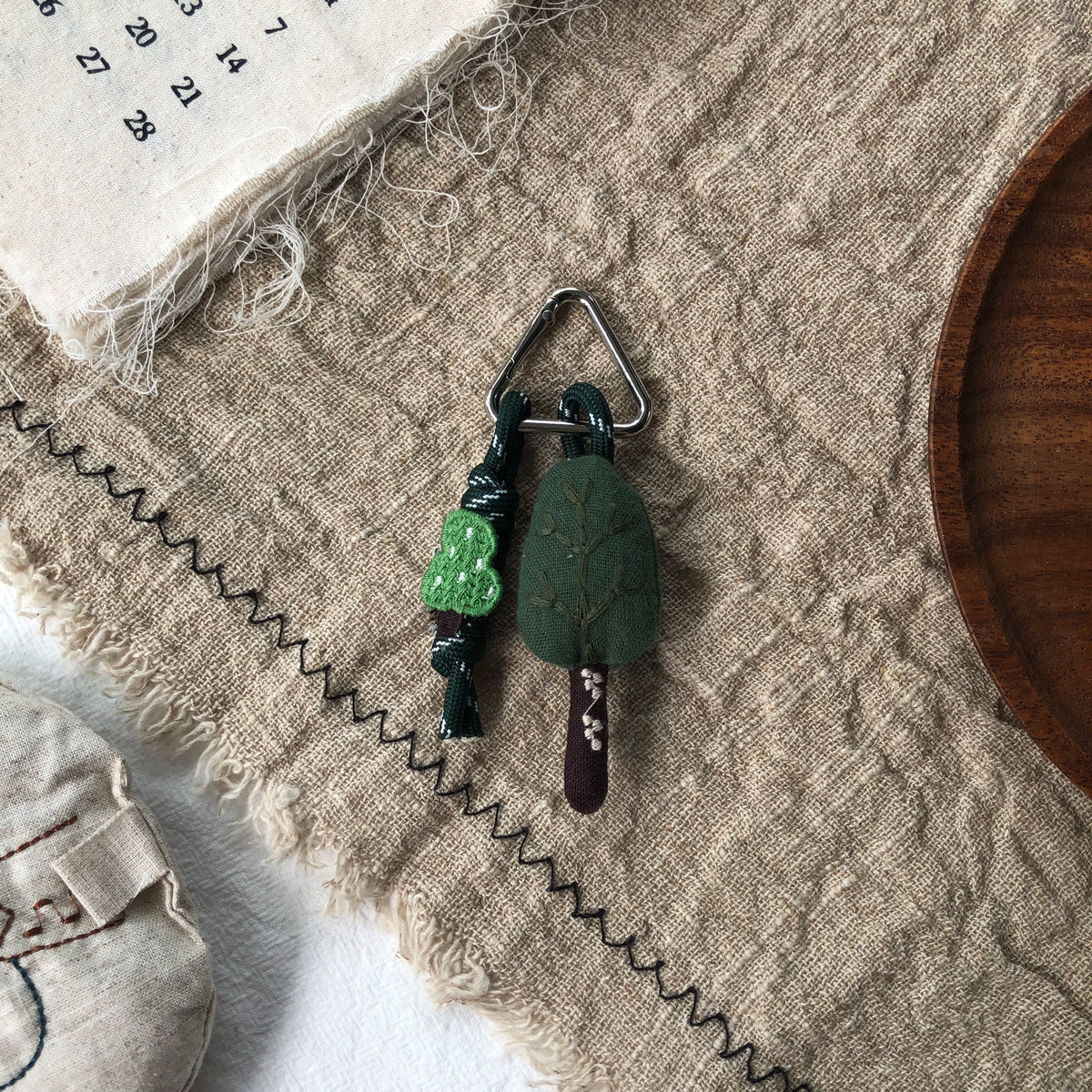 Cute Handmade Fabric Forest Mushroom Plant Bag Pendant Accessory
