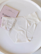 Seamless Lace Silk Panties with Delicate Trim