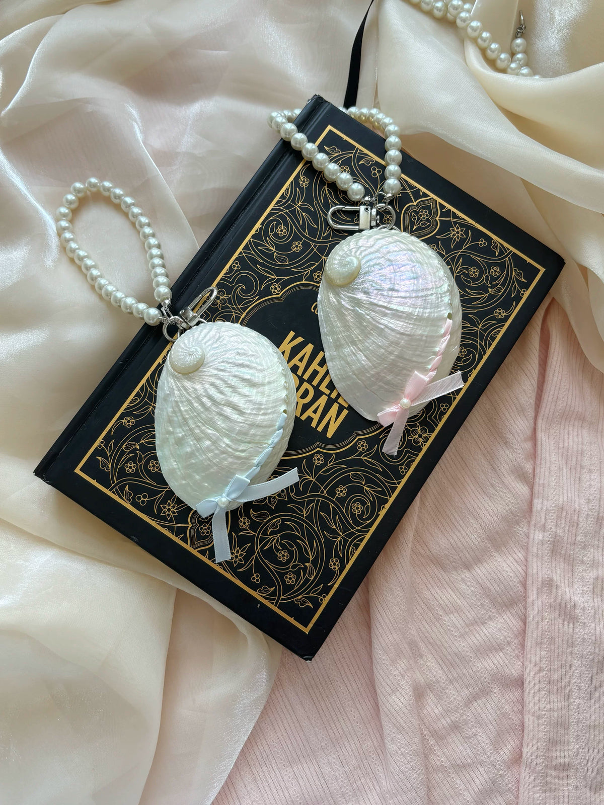 Cute Vintage Ballet Pearl White Abalone Bag Charm Accessory