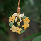 Cute Handmade Floral Wreath Bag Charm Car Pendant Accessory
