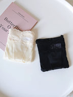 Luxurious Mid-Waist Transparent Mesh Panties with Lace Trim and Cotton Crotch