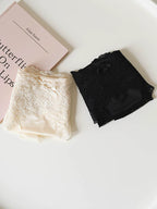 French-Inspired Vintage Pink Panties with Bow Embroidery and Lace Trim