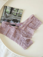 French-Inspired Vintage Sexy Panties with Thin Straps and Lace Trim