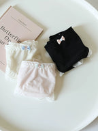 Sweet Ice Silk Panties with Bow Detail and Pure Cotton Crotch