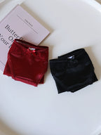 Luxury Satin Lace-Trimmed Low-Waist Briefs with Mesh and Cotton Crotch