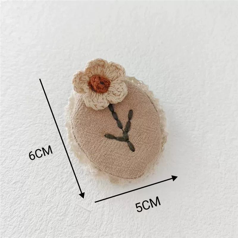 Cute Retro Cloth Embroidered Brooch Pin Accessory