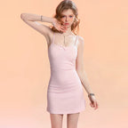 Women's Slim-Fit Camisole Nightdress with Waist-Cinching Design