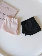 French-Inspired Vintage Floral Panties with Bow Embroidery and Lace Trim